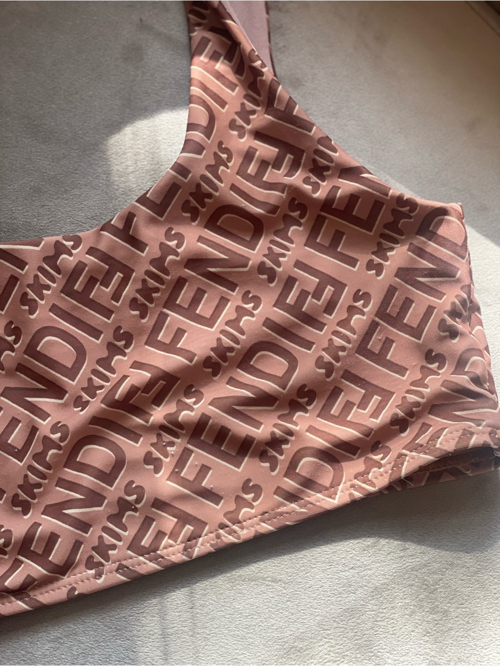 Fendi x Skims Two Piece Bathing Suit Bra + High Waisted Bikini Size M - Picture 8 of 15